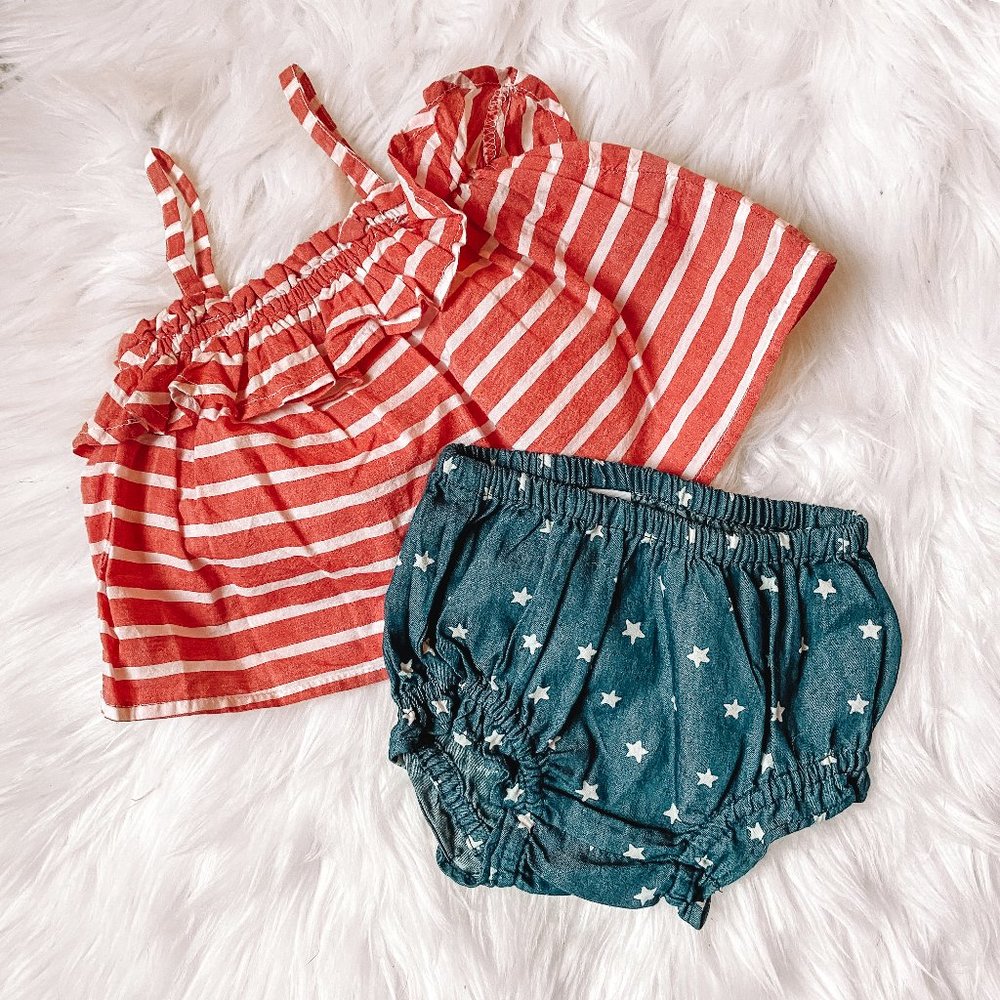 Old Navy 0-3 Month 4th of July Outfit